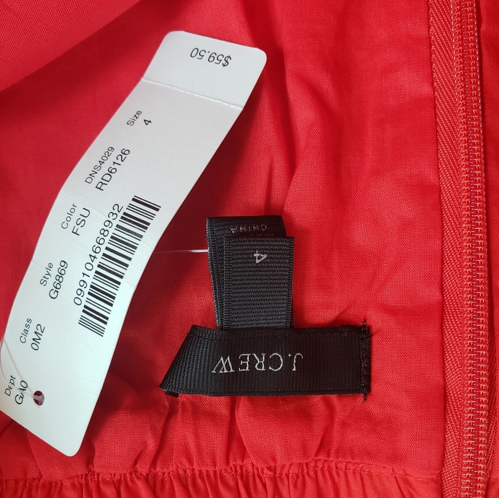 NWT J.Crew Red Stapless Tube Top - Picture 7 of 8
